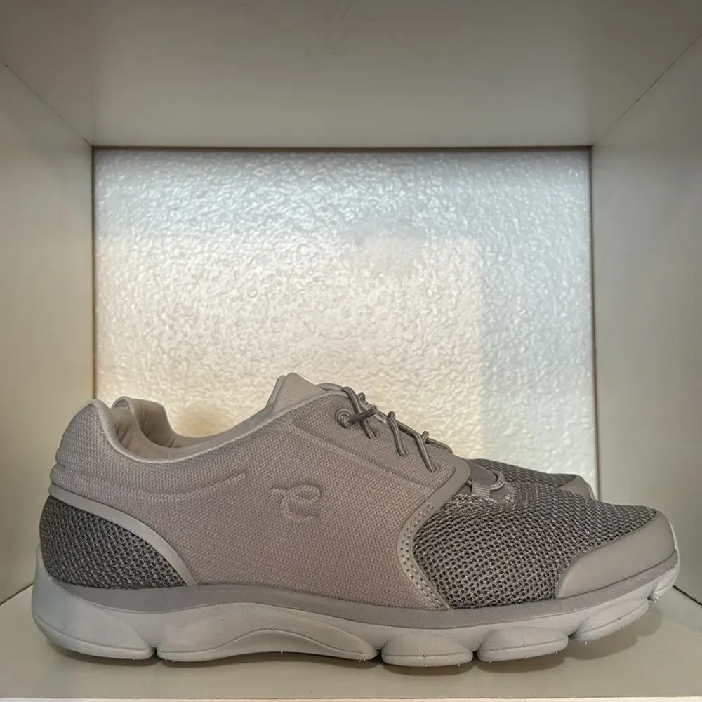 Easy Spirit Womens Comfort Lace Up Knit Walking Gray Athletic Slip On Sneakers
